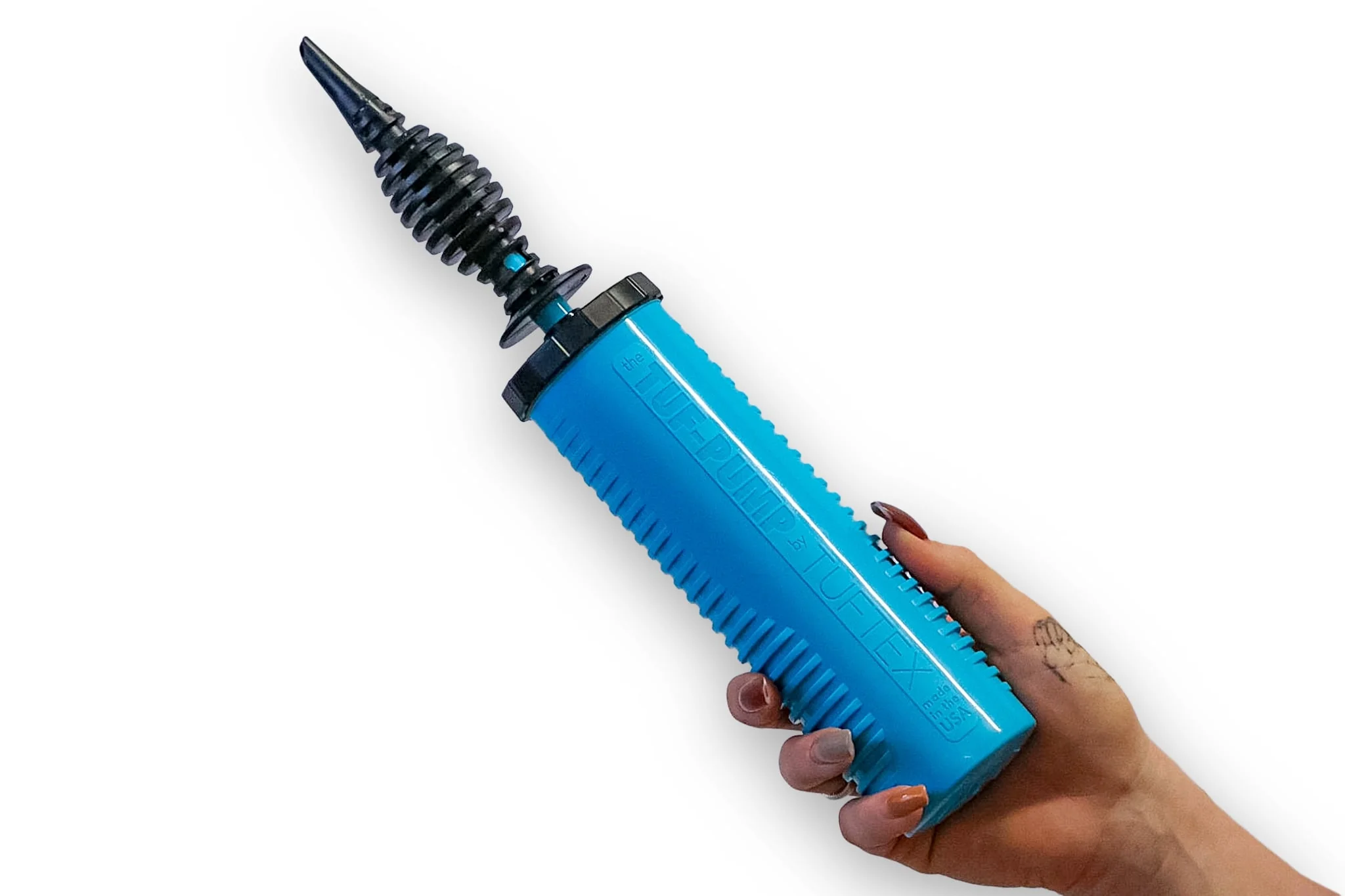 TUF-PUMP (TUFPUMP By Tuftex) Made in USA Dual-Action Balloon Hand Pump Color Blue